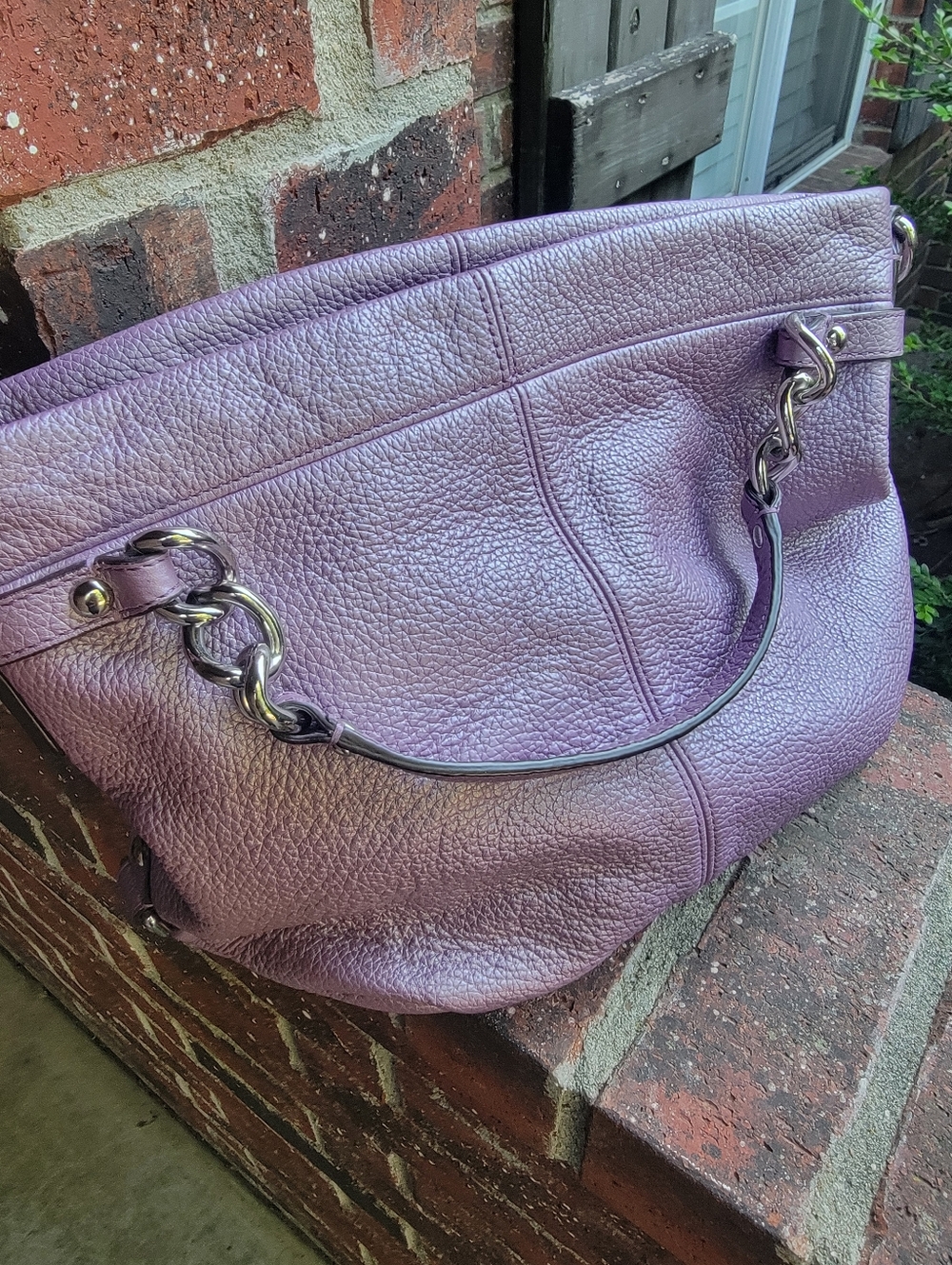 Coach Lavender Purple Leather Brooke Hobo Bag